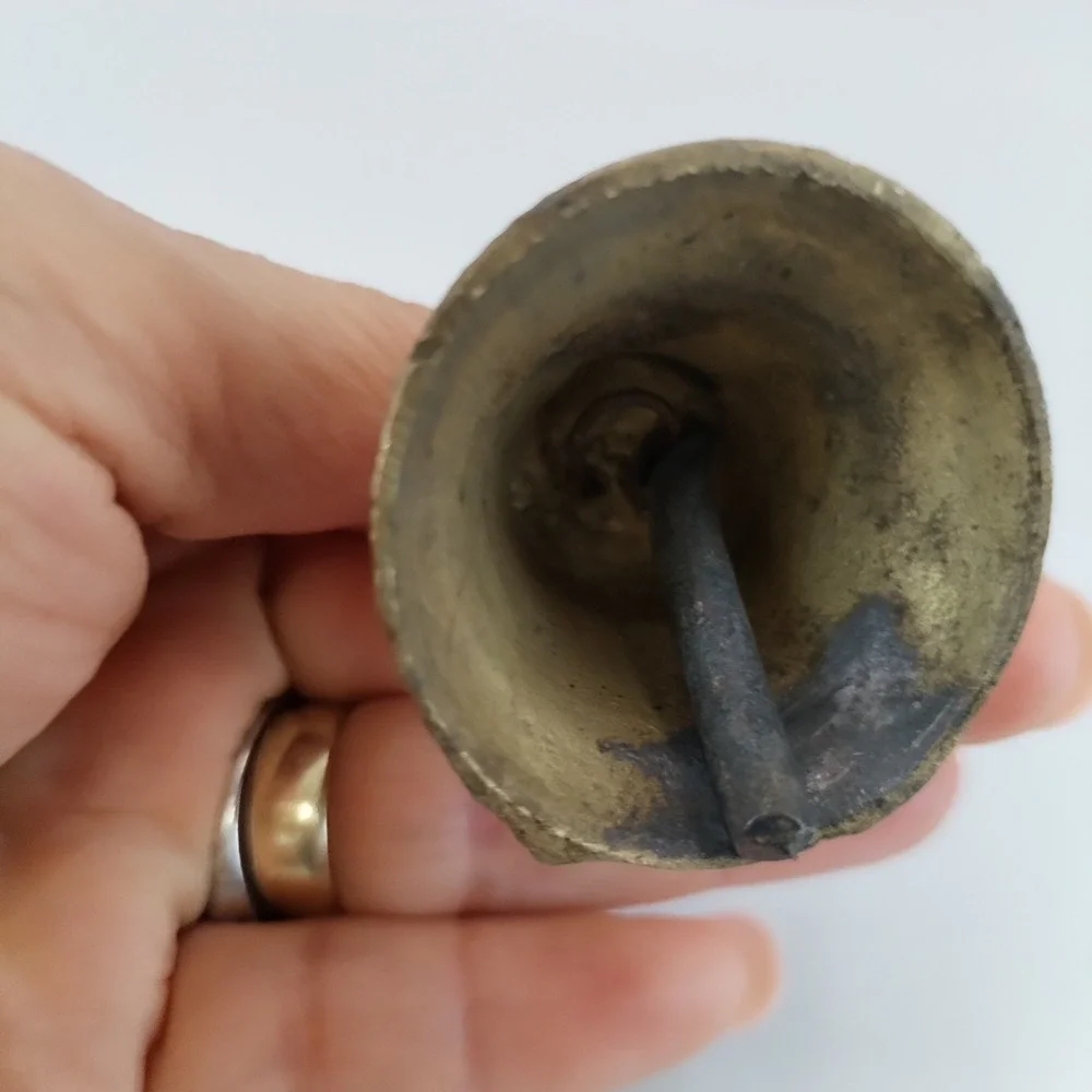 Vintage Brass Bells Lot of 5 India Bell Cone & Domed Clapper Boho Decor